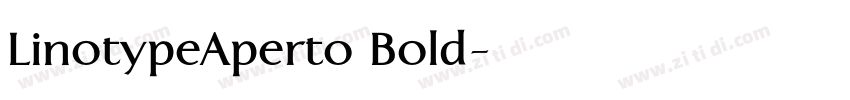 LinotypeAperto Bold字体转换